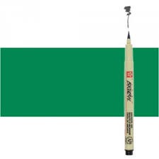 Rotulador punta pincel Pigma Brush verde Sakura