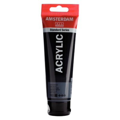 Acrilico Amsterdam negro bujía tubo 120ml